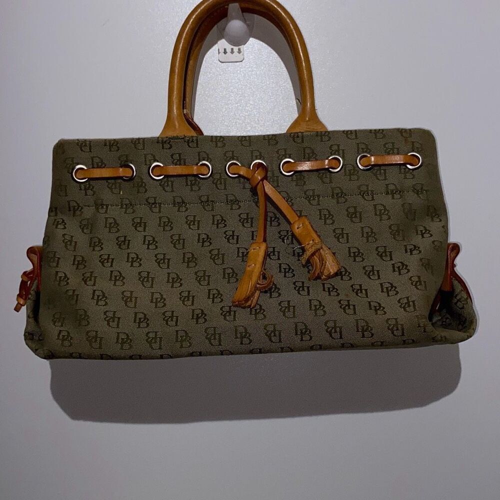 Dooney And Bourke Signature Women's Brown Tassel Tote Shoulder‎ Bag